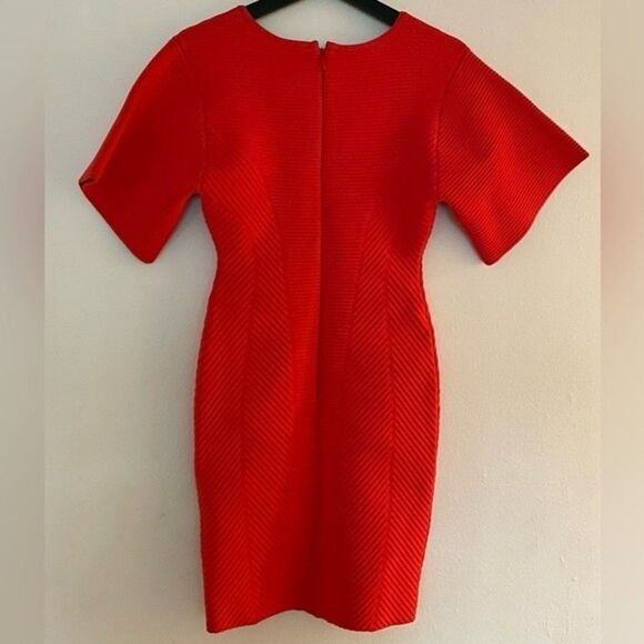 Herve Leger Paris Contour Corset Ribbed Knit Mini T-Shirt Body-con Dress Sz XS - Picture 5 of 15